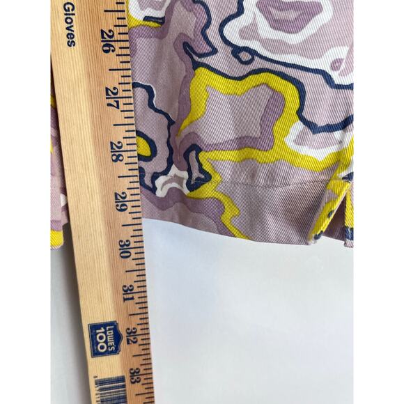 Mode of One Men's Purple Geometric Print Button Up - Picture 6 of 6